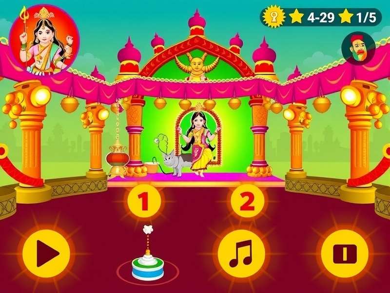 Durga Puja Rhythm Game gameplay screenshot